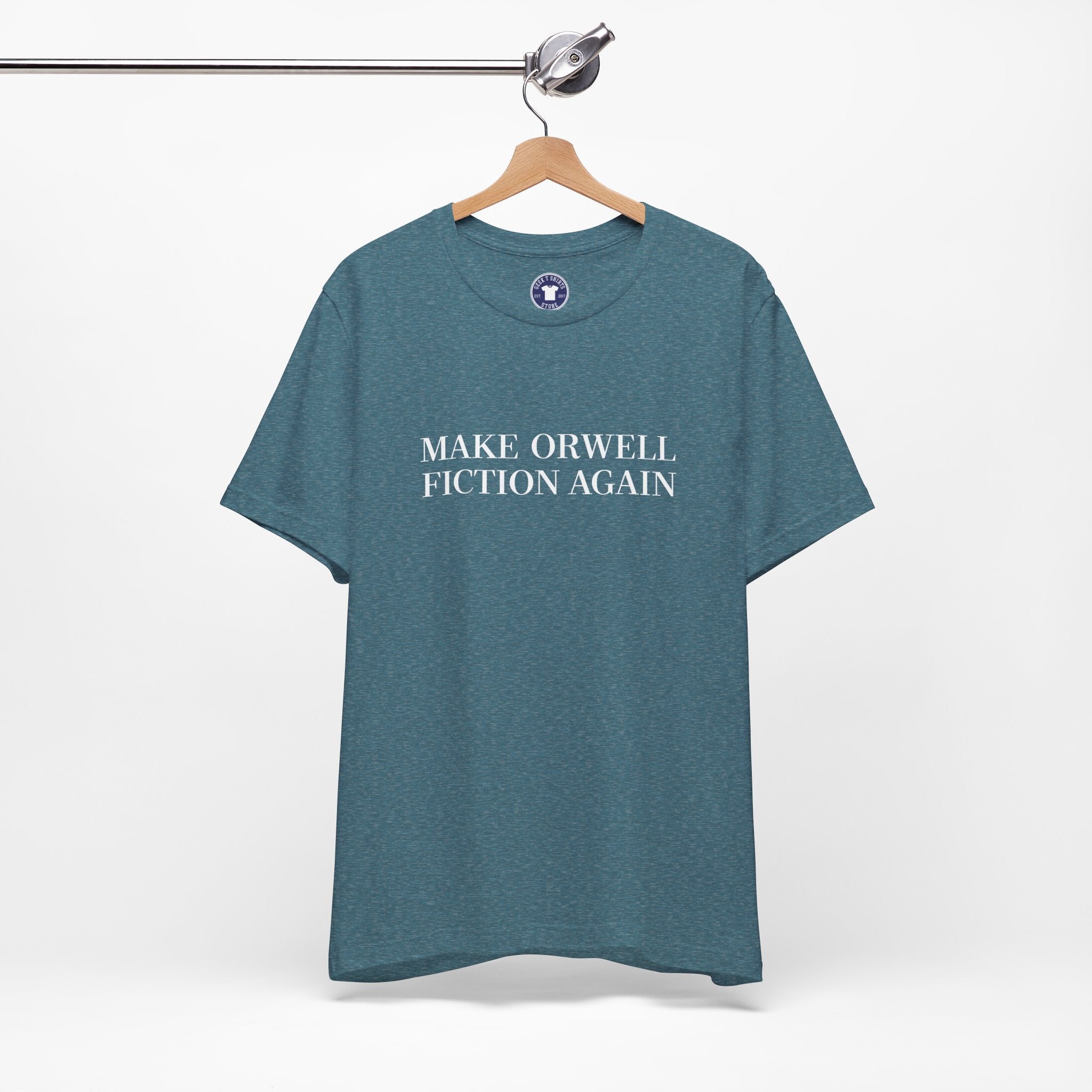 Make Orwell Fiction Again - Premium Unisex Crewneck T-Shirt