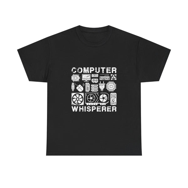 Computer Whisperer T-Shirt, Geek T-Shirt, Nerd Shirt, Tech Lover Tee, Programmer Gift, Retro Computer Parts Art, Electronics Enthusiast Top