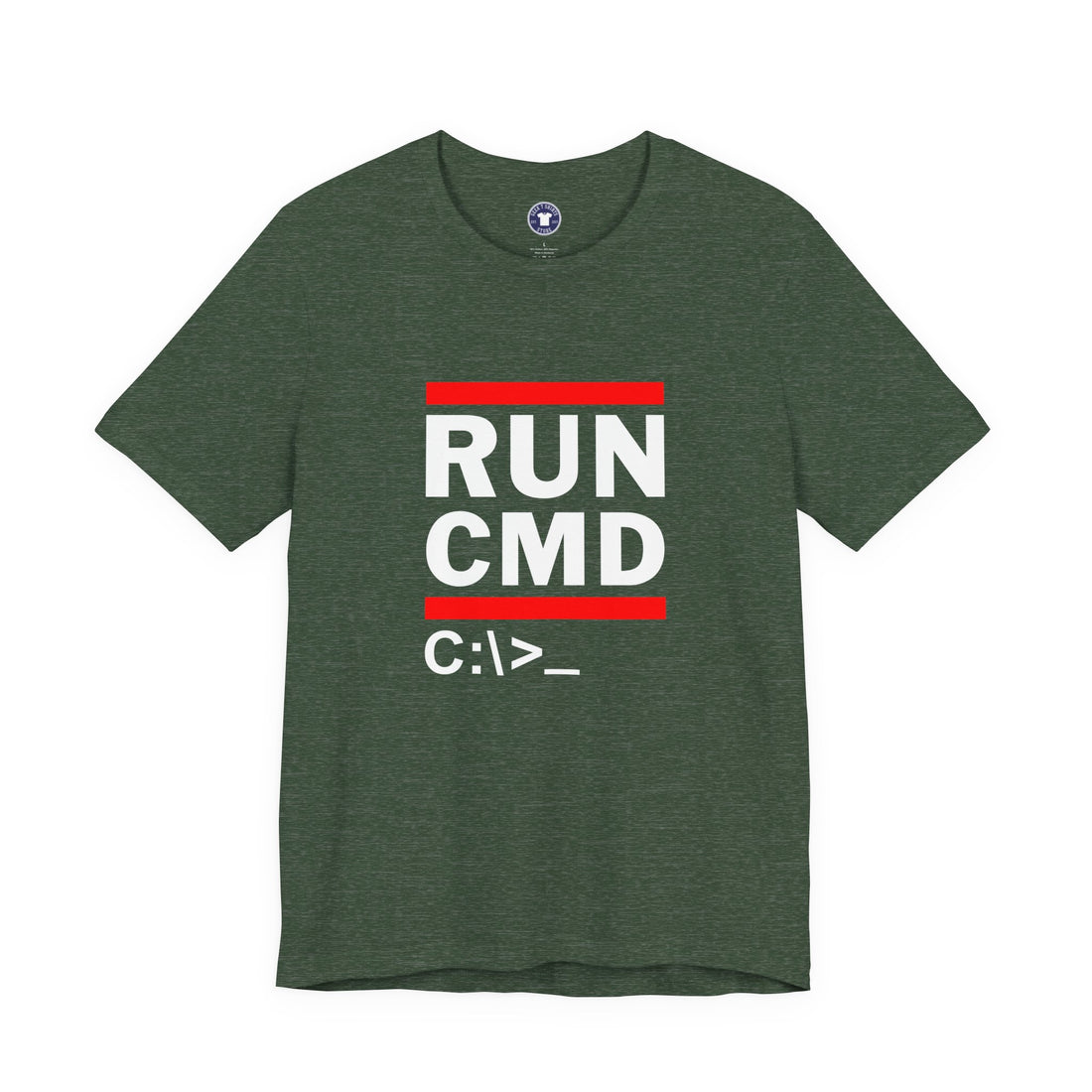 Run CMD C - IT Shirt - Funny Coder Shirt - MS-Dos - Premium Unisex Crewneck T-shirt
