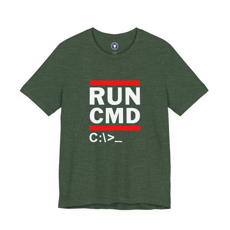 Run CMD C - IT Shirt - Funny Coder Shirt - MS-Dos - Premium Unisex Crewneck T-shirt