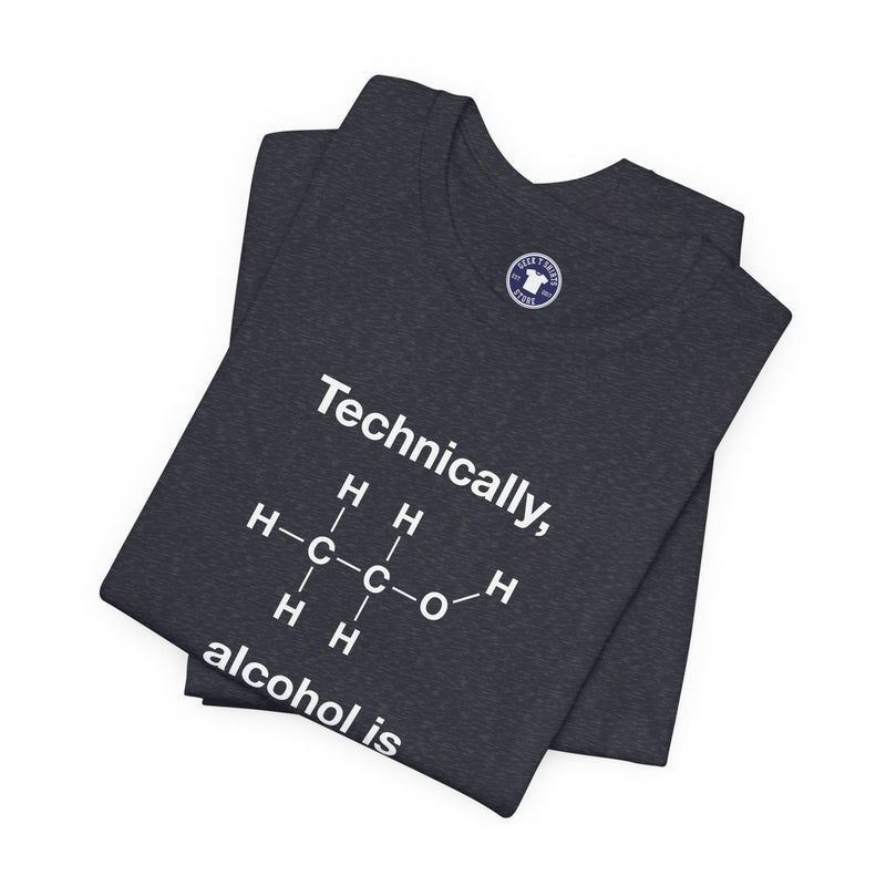 Technically Alcohol Is A Solution - Premium Unisex Crewneck T-Shirt