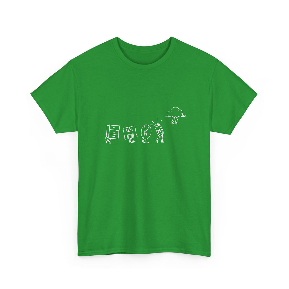 Computer Storage Evolution Cloud - It Coding - Regular Unisex Crewneck T-Shirt