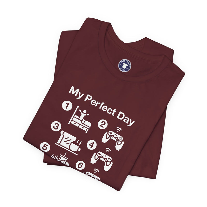 My Perfect Day Gaming - Premium Unisex Crewneck T-Shirt