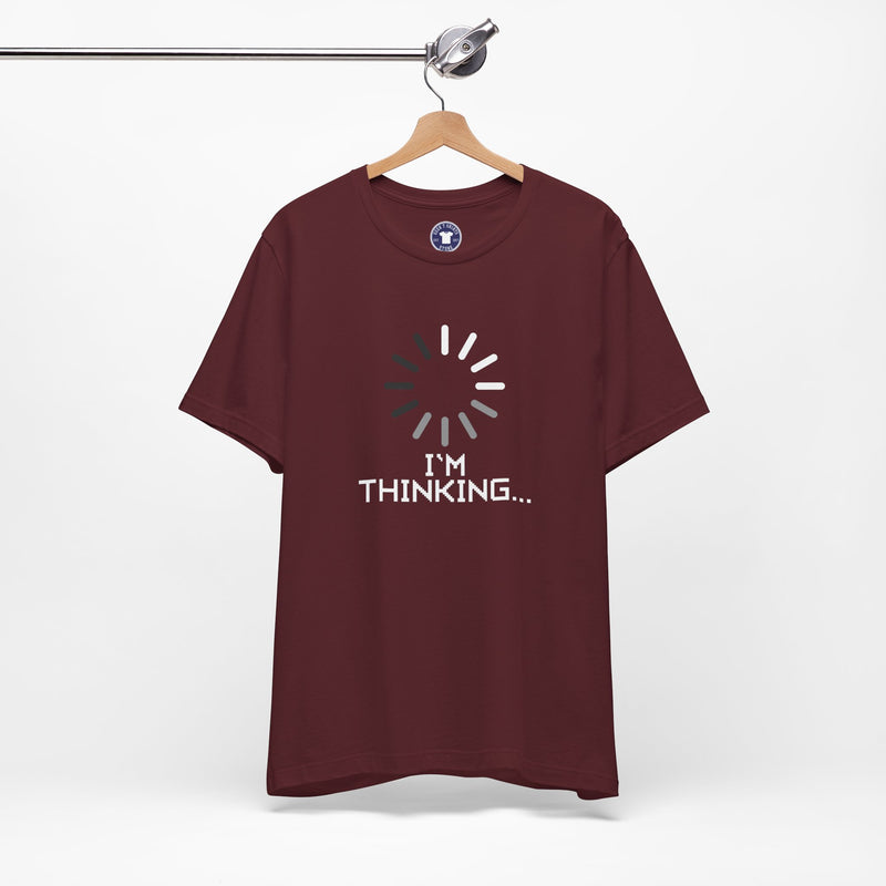 I'm Thinking Loading Wheel - Funny Coder Shirt - Premium Unisex Crewneck T-Shirt