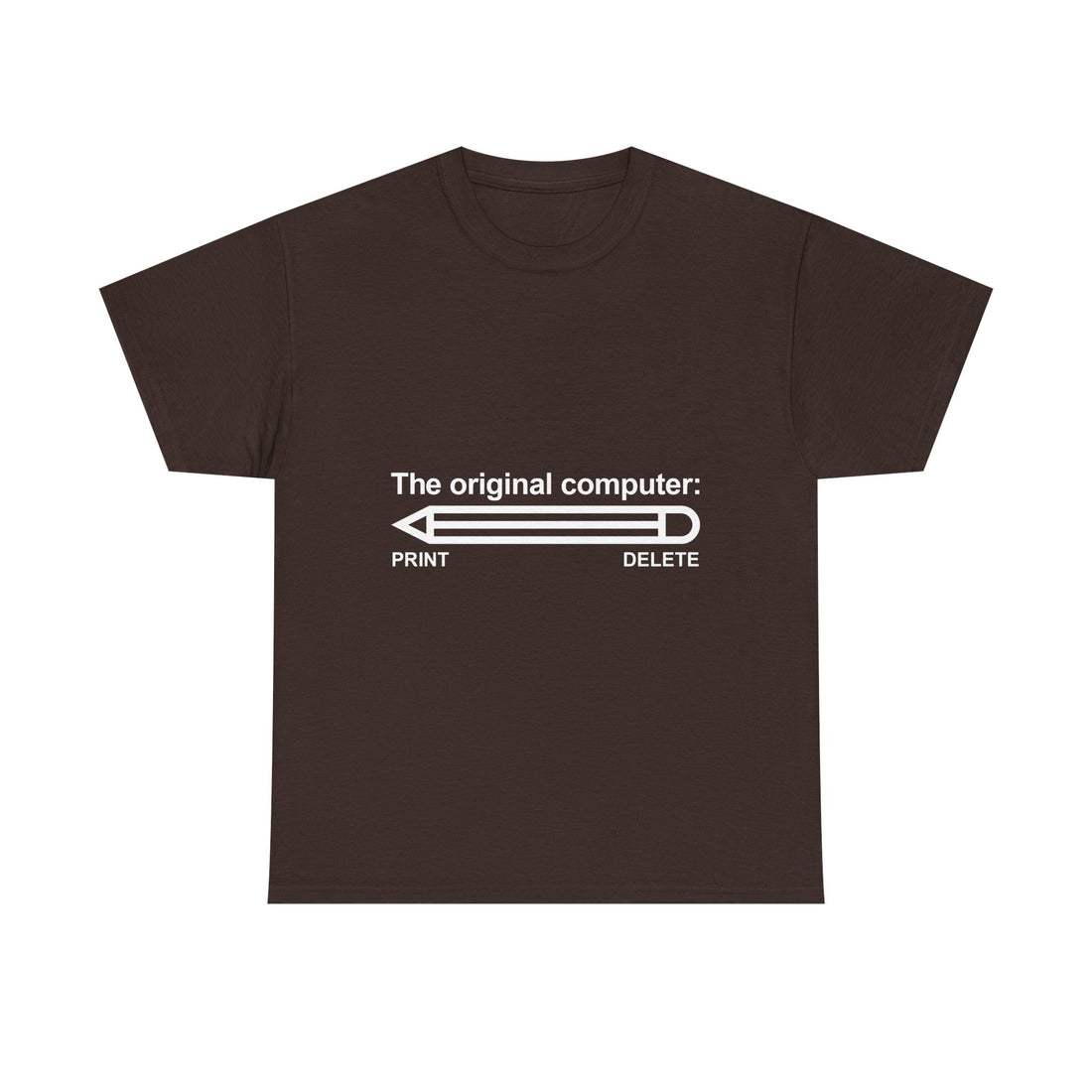 The Original Computer T-Shirt, Pencil Humor Tee, Funny Graphic Gift, Creative Writing Shirt, Retro Art Apparel, Stationery Lover Present, Ed