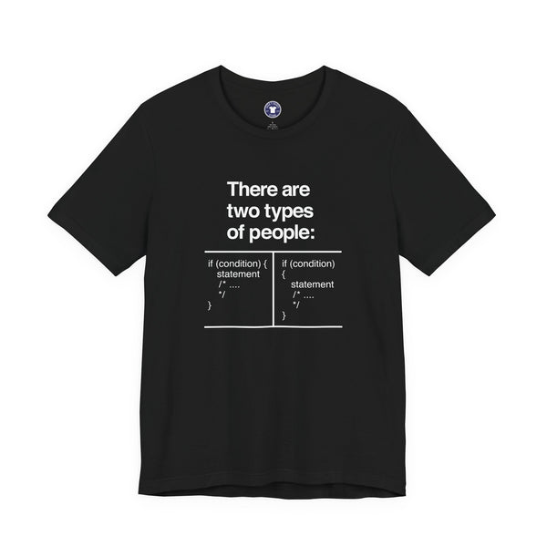 There Are Two Types Of People - Code Shirt - Premium Unisex Crewneck T-Shirt