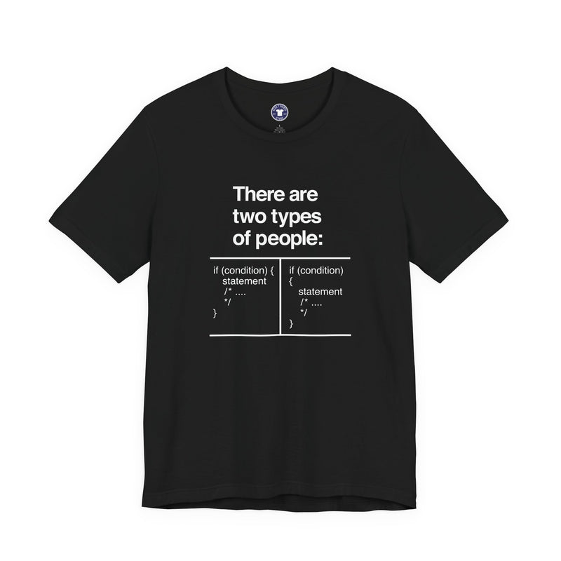 There Are Two Types Of People - Code Shirt - Premium Unisex Crewneck T-Shirt