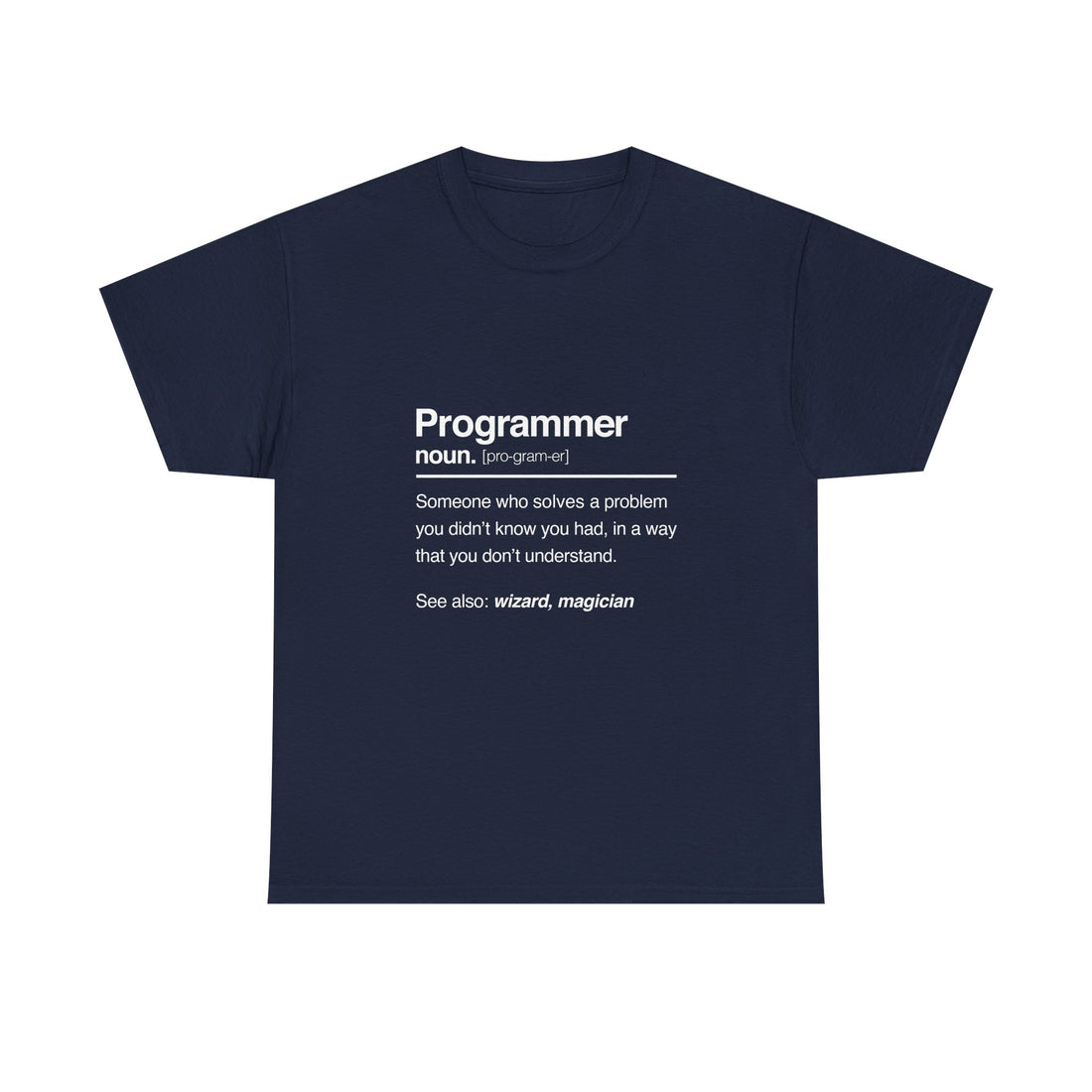 Programmer Definition T-shirt, Geek T-Shirt, Nerd Shirt, Coding Humor Tee, IT Gift, Tech Lover Apparel, Funny Programmer Shirt