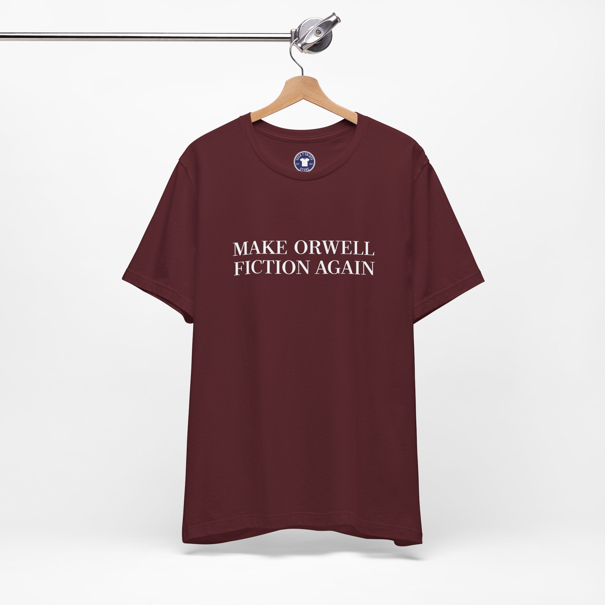 Make Orwell Fiction Again - Premium Unisex Crewneck T-Shirt