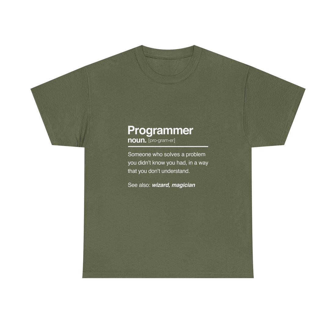 Programmer Definition T-shirt, Geek T-Shirt, Nerd Shirt, Coding Humor Tee, IT Gift, Tech Lover Apparel, Funny Programmer Shirt
