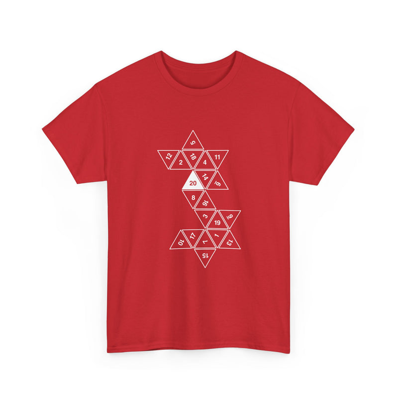 Geometric Dice Pattern T-Shirt, RPG Dice Art Tee, Tabletop Gaming Shirt, Geek T-Shirt, Nerd Shirt, Math Lover Gift, Strategy Game Apparel