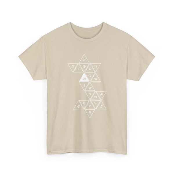 20 Sided Roll Playing Die - Regular Unisex Crewneck T-Shirt