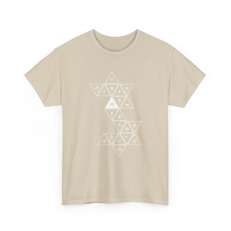 20 Sided Roll Playing Die - Regular Unisex Crewneck T-Shirt