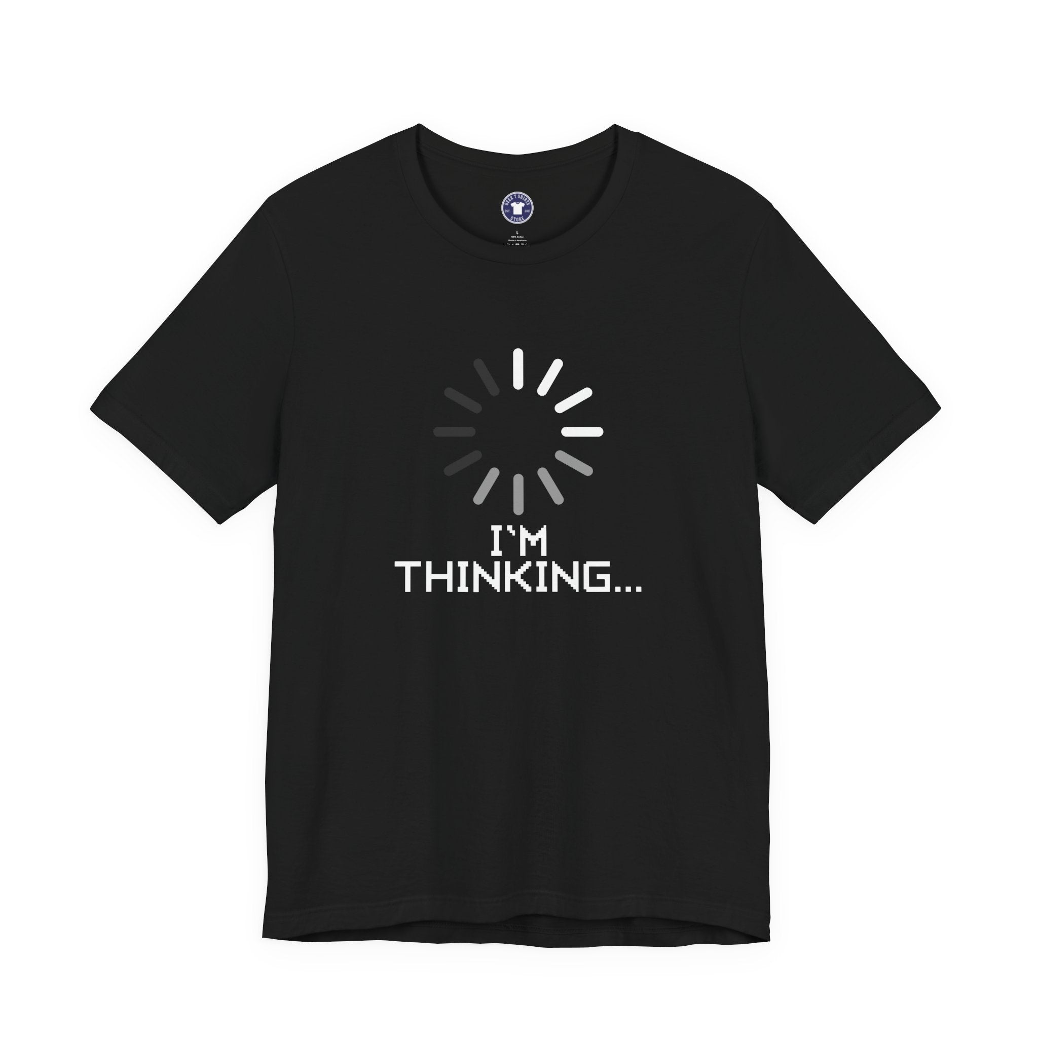 I'm Thinking Loading Wheel - Funny Coder Shirt - Premium Unisex Crewneck T-Shirt