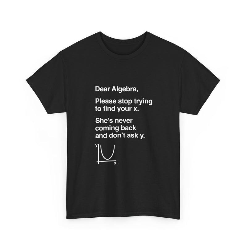 Funny Algebra T-Shirt, Math Humor Tee, Geek T-Shirt, Nerd Shirt, Sarcastic Science Gift, Educational Joke Top, Student Study Shirt