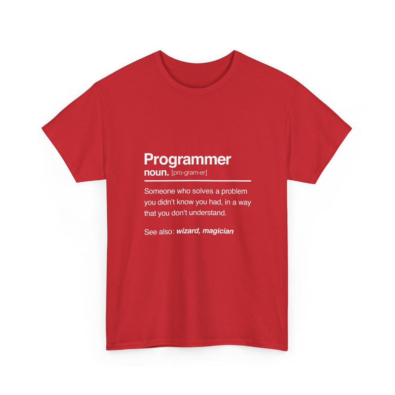 Programmer Definition T-shirt, Geek T-Shirt, Nerd Shirt, Coding Humor Tee, IT Gift, Tech Lover Apparel, Funny Programmer Shirt