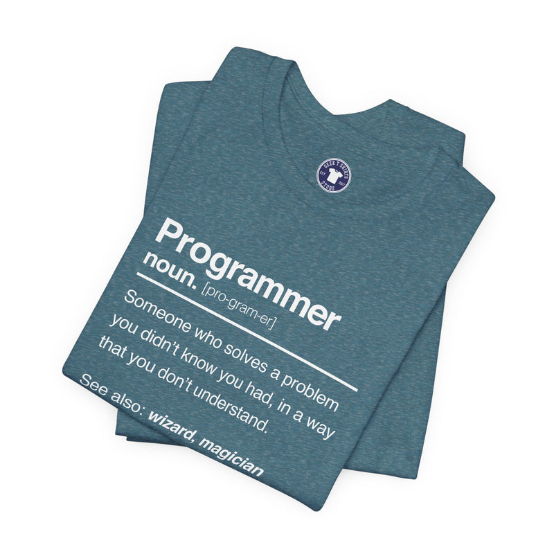 Programmer Noun Coding T-Shirt - Nerd Shirt - It Shirt - Premium Unisex Crewneck T-Shirt