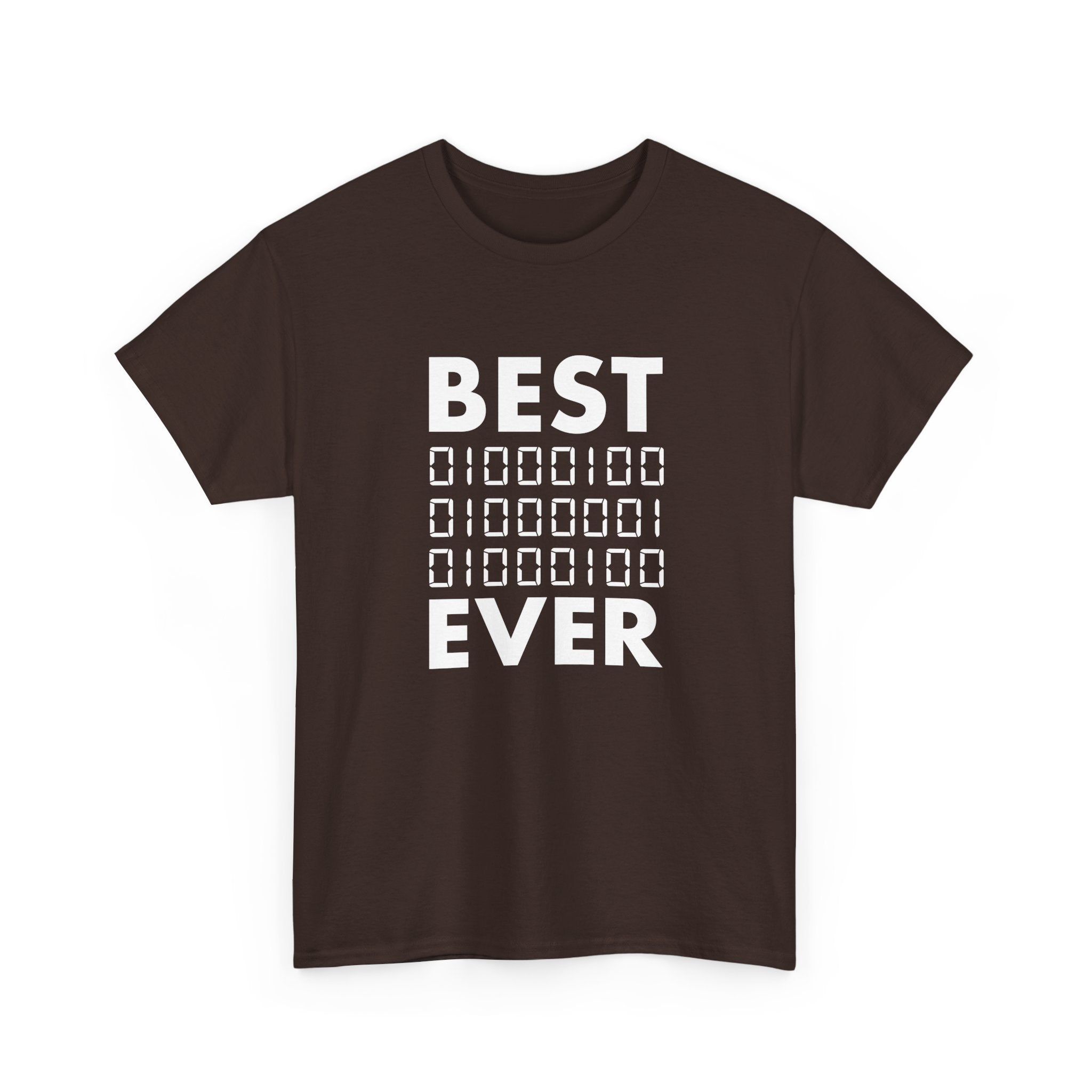 Best Dad Ever In Binary Code - Regular Unisex Crewneck T-Shirt