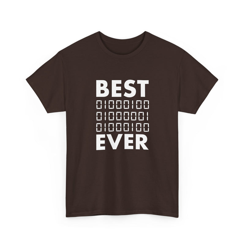 Best Dad Ever In Binary Code -  Unisex Regular Crewneck T-Shirt