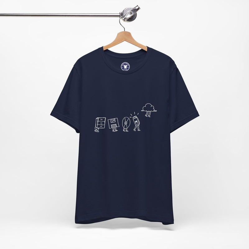Computer Storage Evolution Cloud - It Coding - Regular Unisex Crewneck T-Shirt