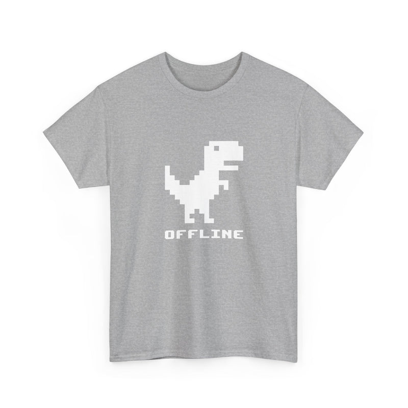 Offline - Pixelated Dinosaur Error Message - Regular Unisex Crewneck T-Shirt