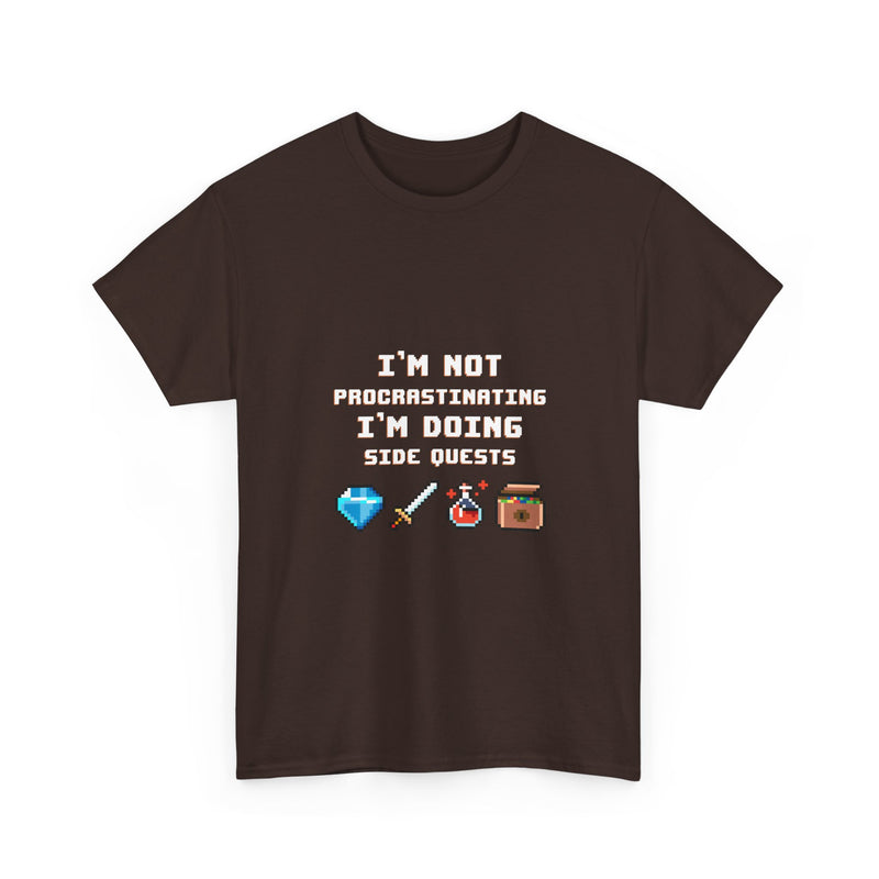 I'm Not Procrastinating T-Shirt, Gamer Tee, Side Quest Shirt, Geek T-Shirt, Nerd Shirt, Video Game Humor, Pixel Art Gift, Casual Wear