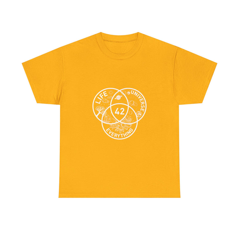 Life Universe Everything T-Shirt, Sci-Fi Geek T-Shirt, Nerd Shirt, Geek Humor Tee, Space Art Shirt, Cosmic Science Gift, Funny Venn Diagram