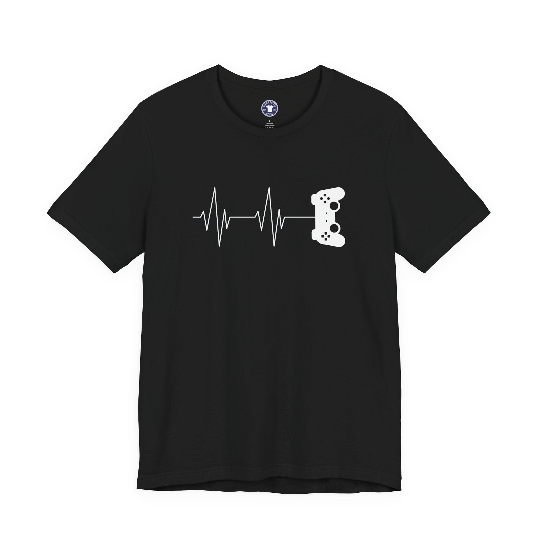 Gamer Heartbeat - Video Gaming Addict Shirt - Premium Unisex Crewneck T-Shirt