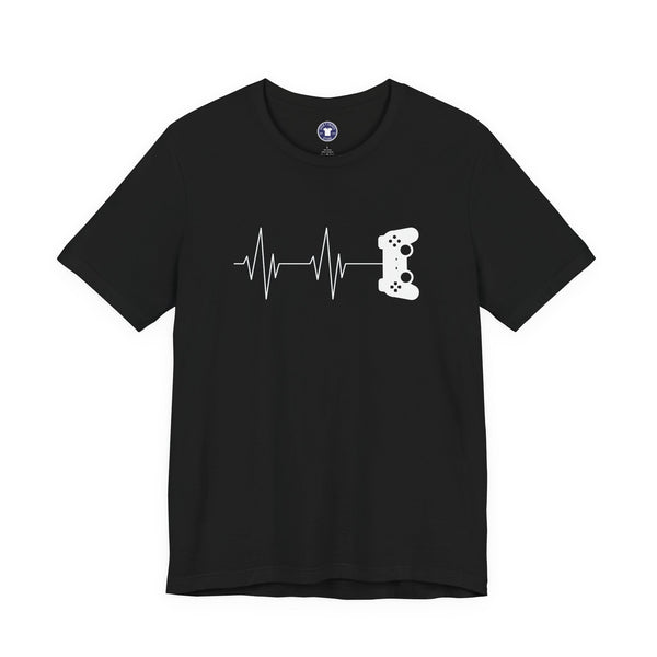 Gamer Heartbeat - Video Gaming Addict Shirt - Premium Unisex Crewneck T-Shirt