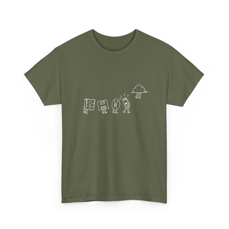 Computer Storage Evolution Cloud - It Coding - Regular Unisex Crewneck T-Shirt