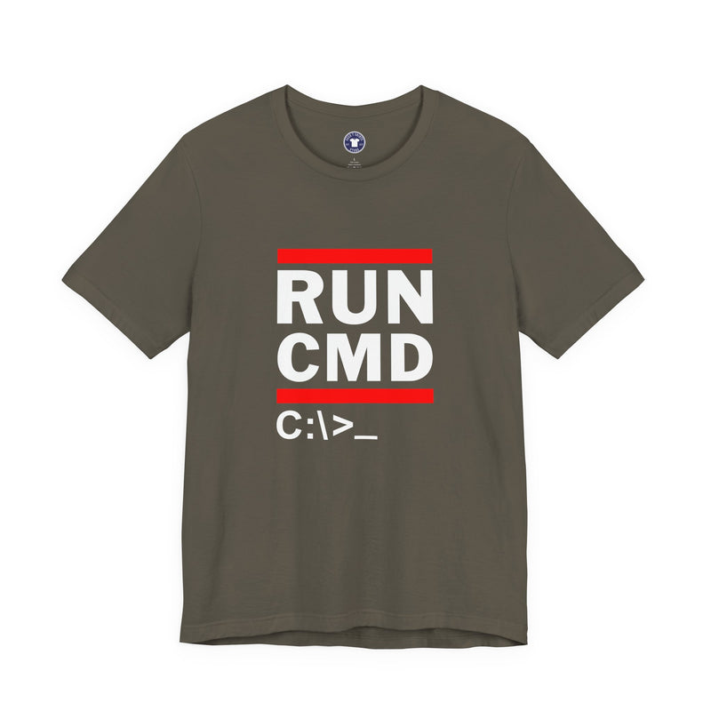 Run CMD C - IT Shirt - Funny Coder Shirt - MS-Dos - Premium Unisex Crewneck T-shirt