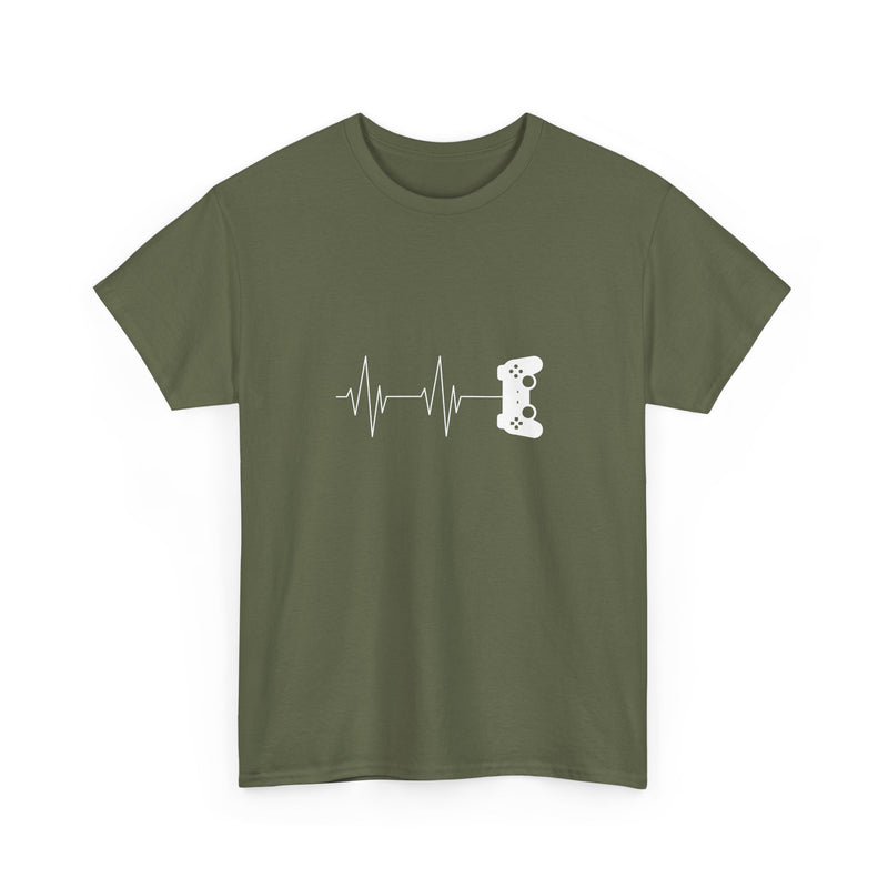 Heartbeat Video Game Controller T-Shirt, Gamer Shirt, Geek T-Shirt, Nerd Shirt, Video Game Lover Gift, Gaming Pulse Tee, Fun Gamer Apparel