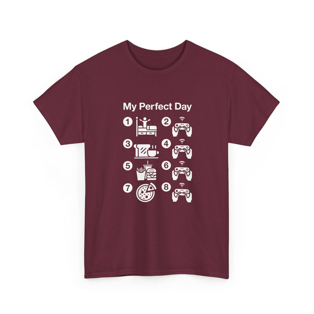 My Perfect Day Gaming - Regular Unisex Crewneck T-Shirt
