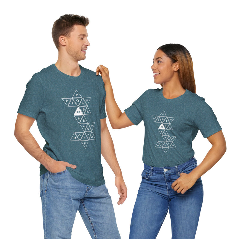 20 Sided Roll Playing Die - Premium Unisex Crewneck T-Shirt