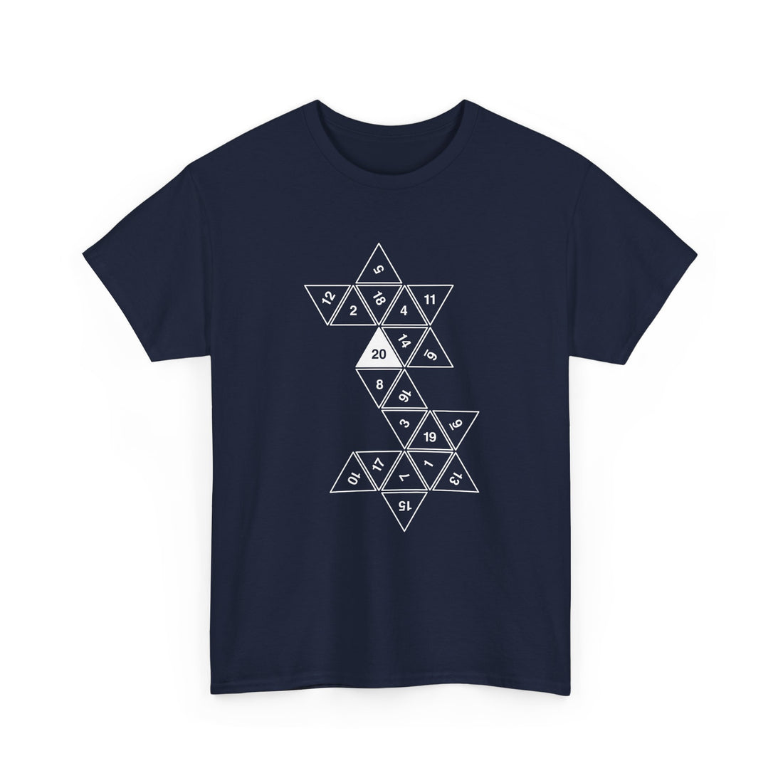 20 Sided Roll Playing Die - Regular Unisex Crewneck T-Shirt