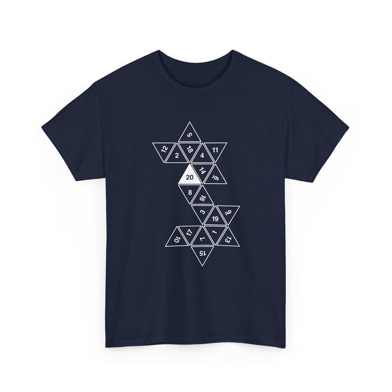 20 Sided Roll Playing Die - Regular Unisex Crewneck T-Shirt