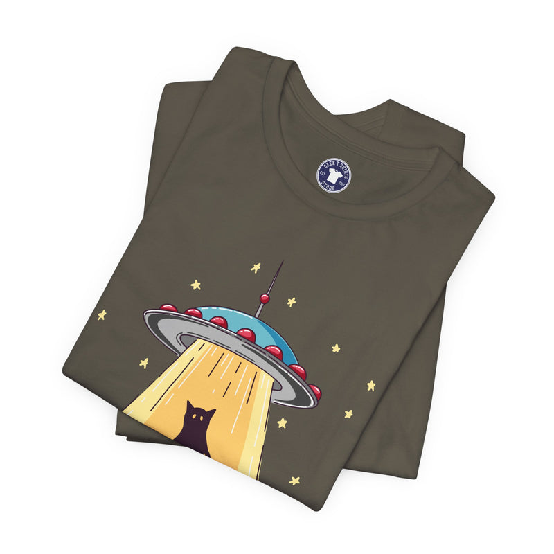 Cat Ufo Abduction - Ufo Shirt - Premium Unisex Crewneck T-Shirt