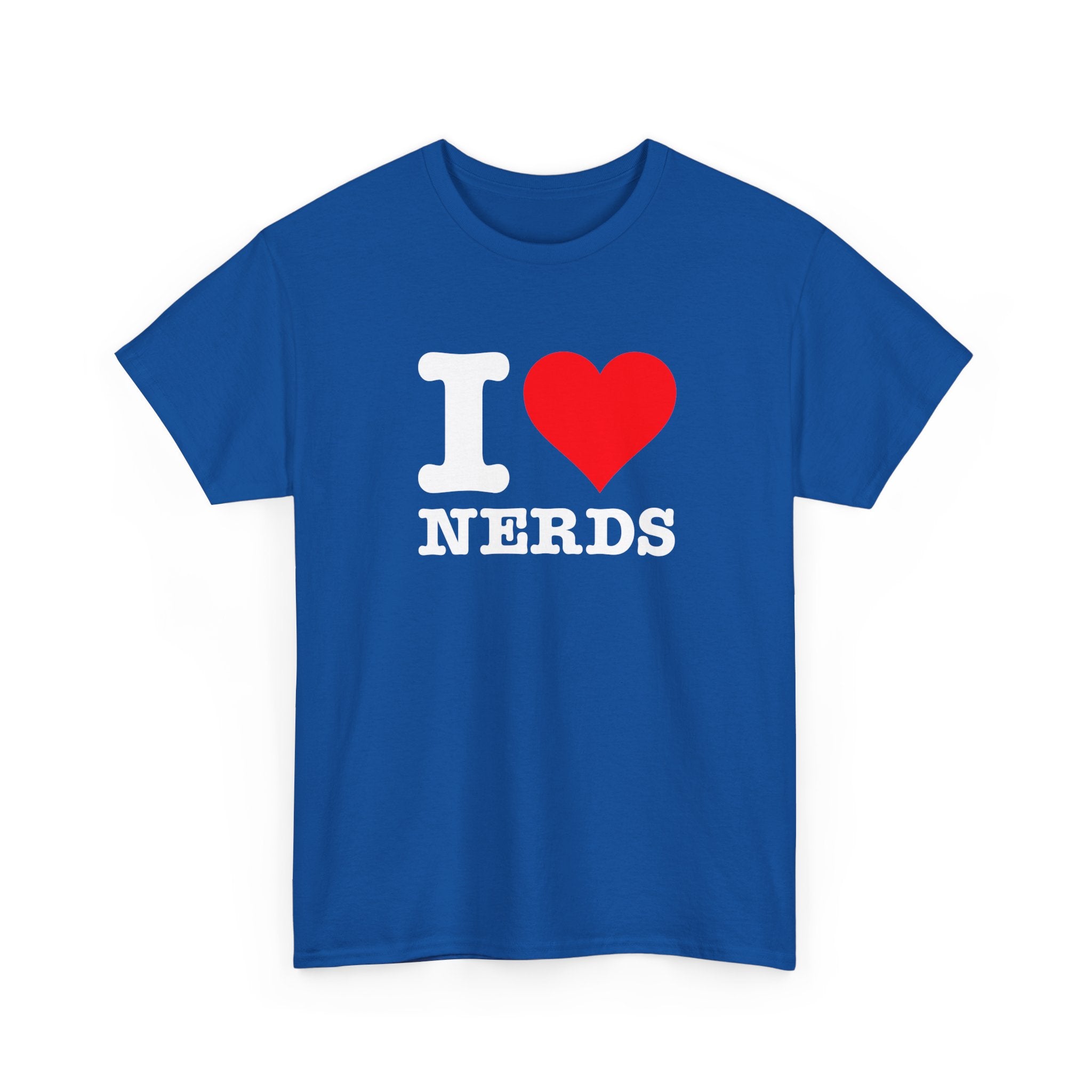 I Love Nerds Funny Cute I Heart Nerds - Regular Unisex Crewneck T-Shirt