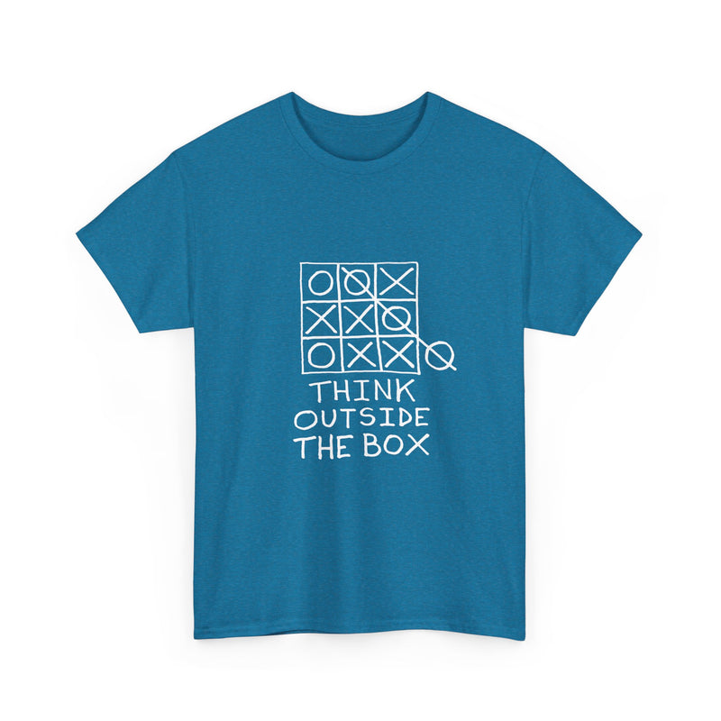 Think Outside the Box T-Shirt, Tic Tac Toe Game Tee, Funny Geek T-Shirt, Nerd Shirt, Puzzle Lover Gift, Casual Humor Top, Strategy Shirt