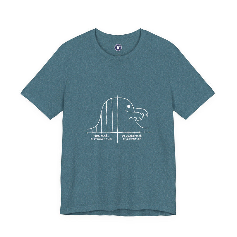 Math Statistics Paranormal Distribution Ghost - Premium Unisex Crewneck T-Shirt