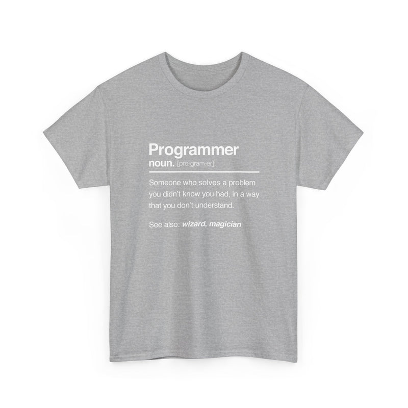 Programmer Noun Coding T-Shirt - Nerd Shirt - It Shirt - Regular Unisex Crewneck T-Shirt