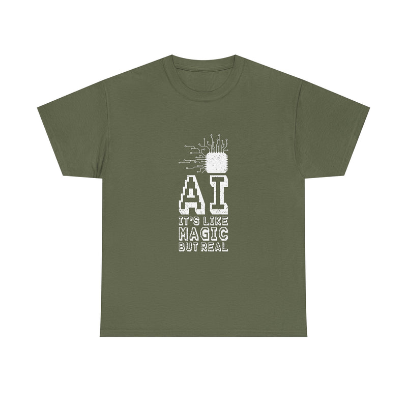 AI Magic T-Shirt, Circuit Tech Tee, Geek T-Shirt, Nerd Shirt, Futuristic Design, Innovation Gift, Science Apparel, Tech Humor Shirt