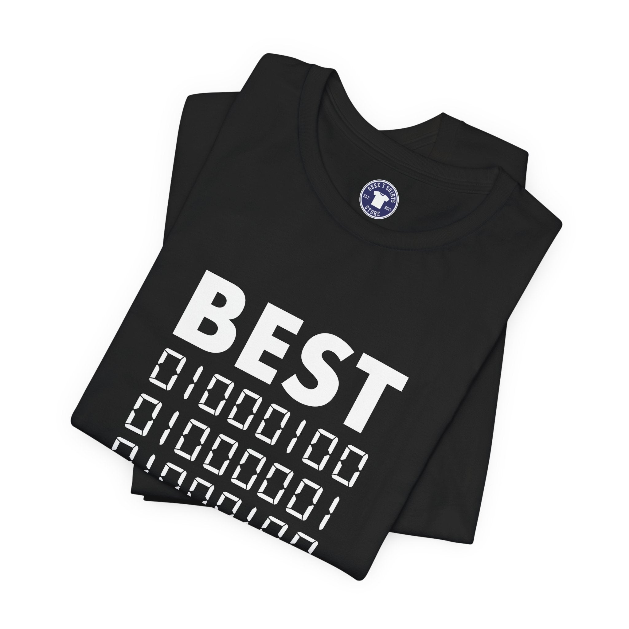 Best Dad Ever In Binary Code - Premium Unisex Crewneck T-Shirt