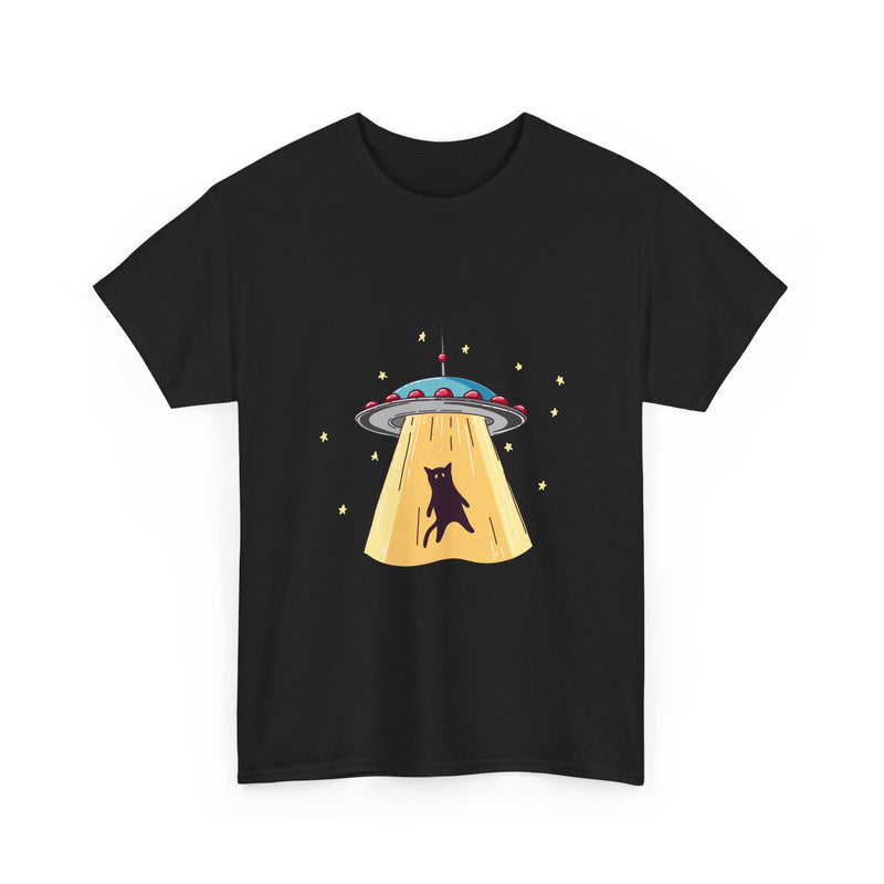 Alien Abduction Cat T-Shirt, UFO Shirt, Space Tee, Sci-Fi Humor Gift, Geek T-Shirt, Nerd Shirt, Funny Cat Art, Outer Space Design Apparel