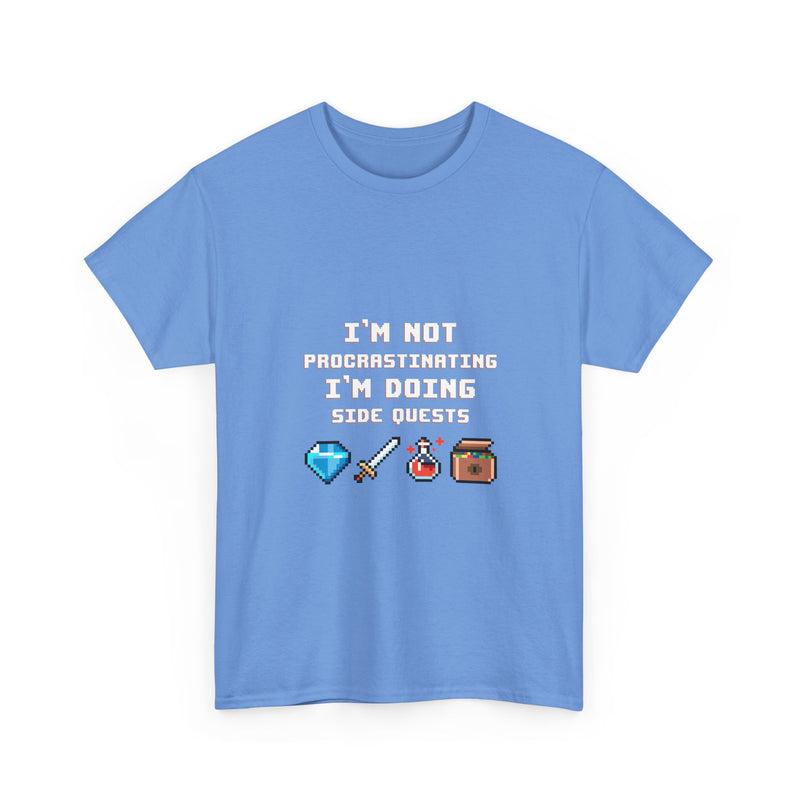 I'm Not Procrastinating T-Shirt, Gamer Tee, Side Quest Shirt, Geek T-Shirt, Nerd Shirt, Video Game Humor, Pixel Art Gift, Casual Wear