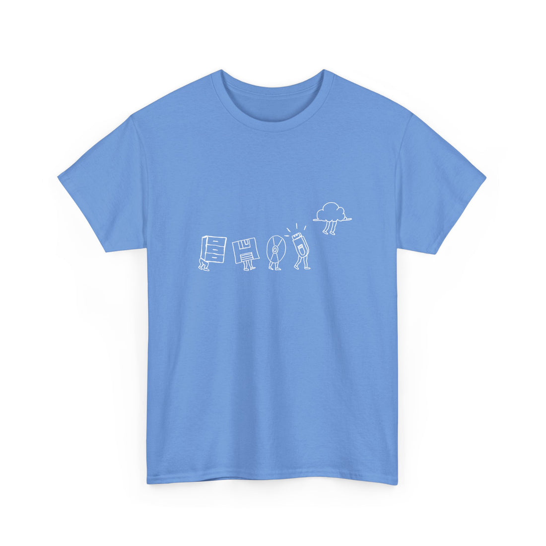 Computer Storage Evolution Cloud - It Coding - Regular Unisex Crewneck T-Shirt