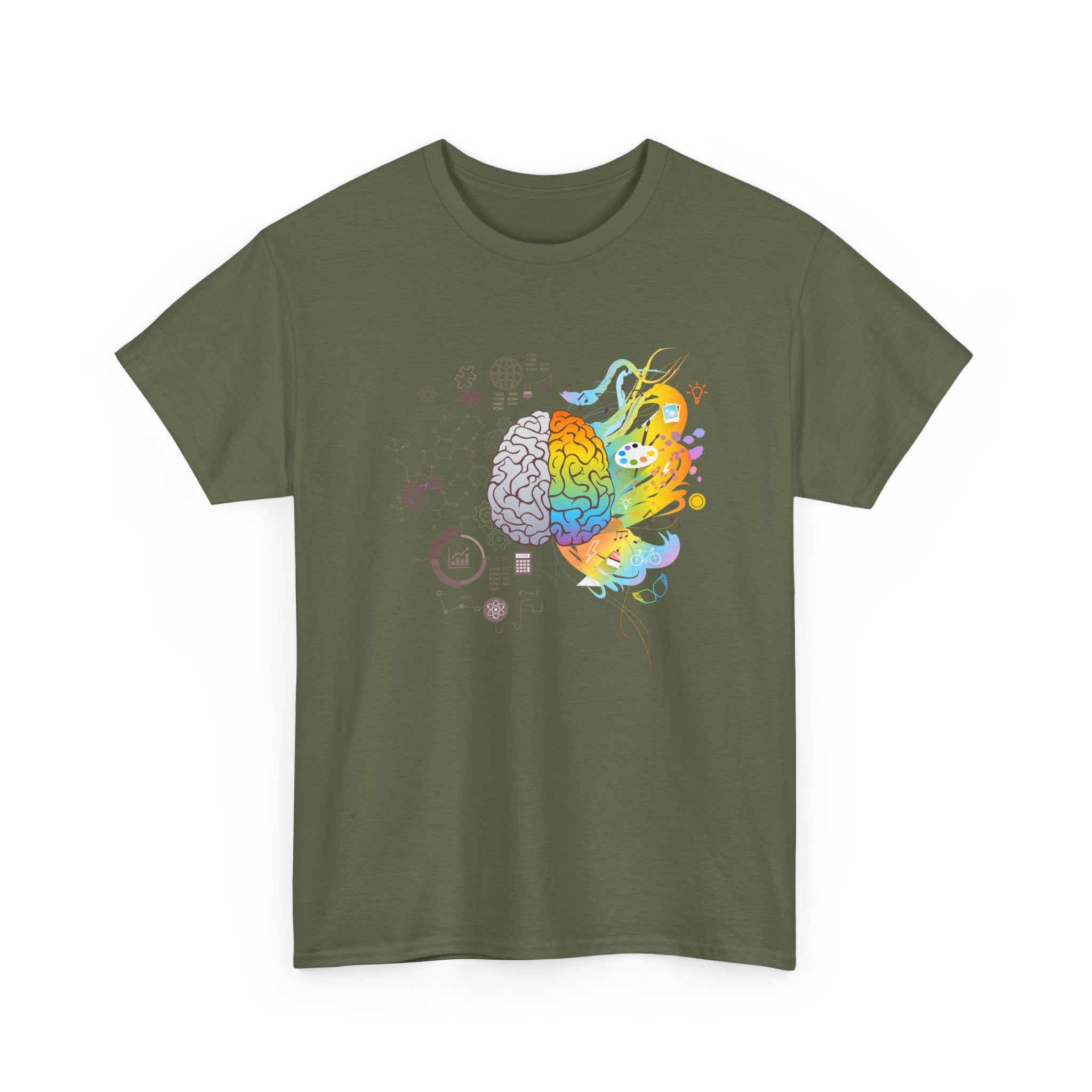 Creative Scientific Brain Illustration - Neuroscience Science Shirt - Regular Unisex Crewneck T-Shirt