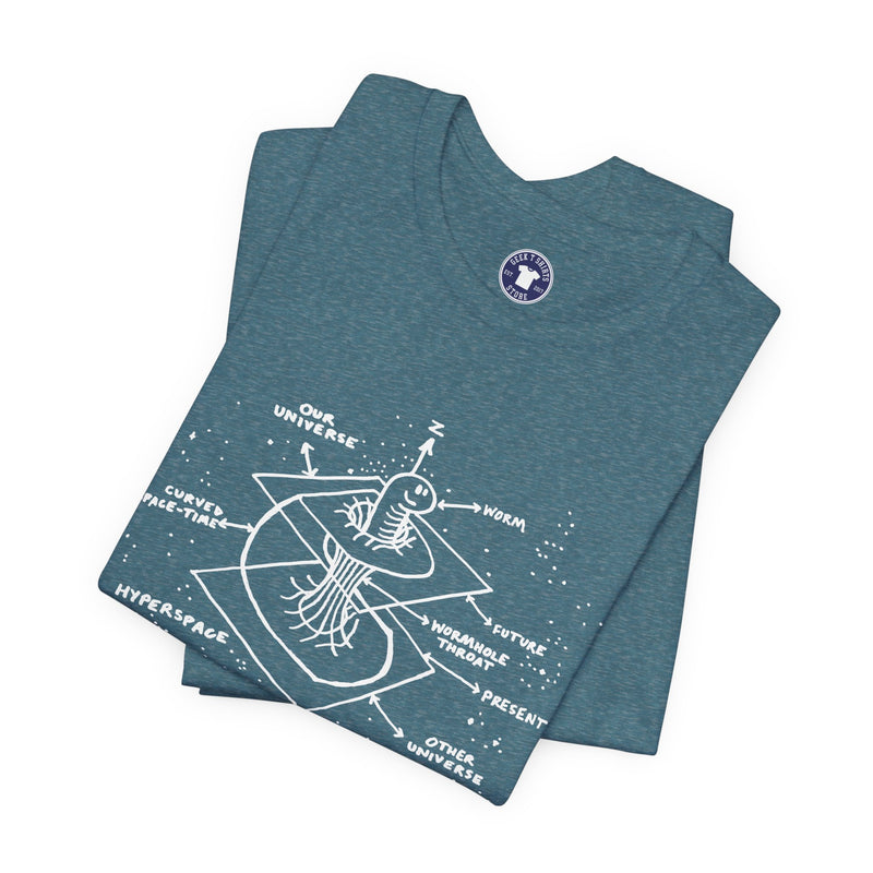 Time Warp Physics Wormhole - Premium Unisex Crewneck T-Shirt