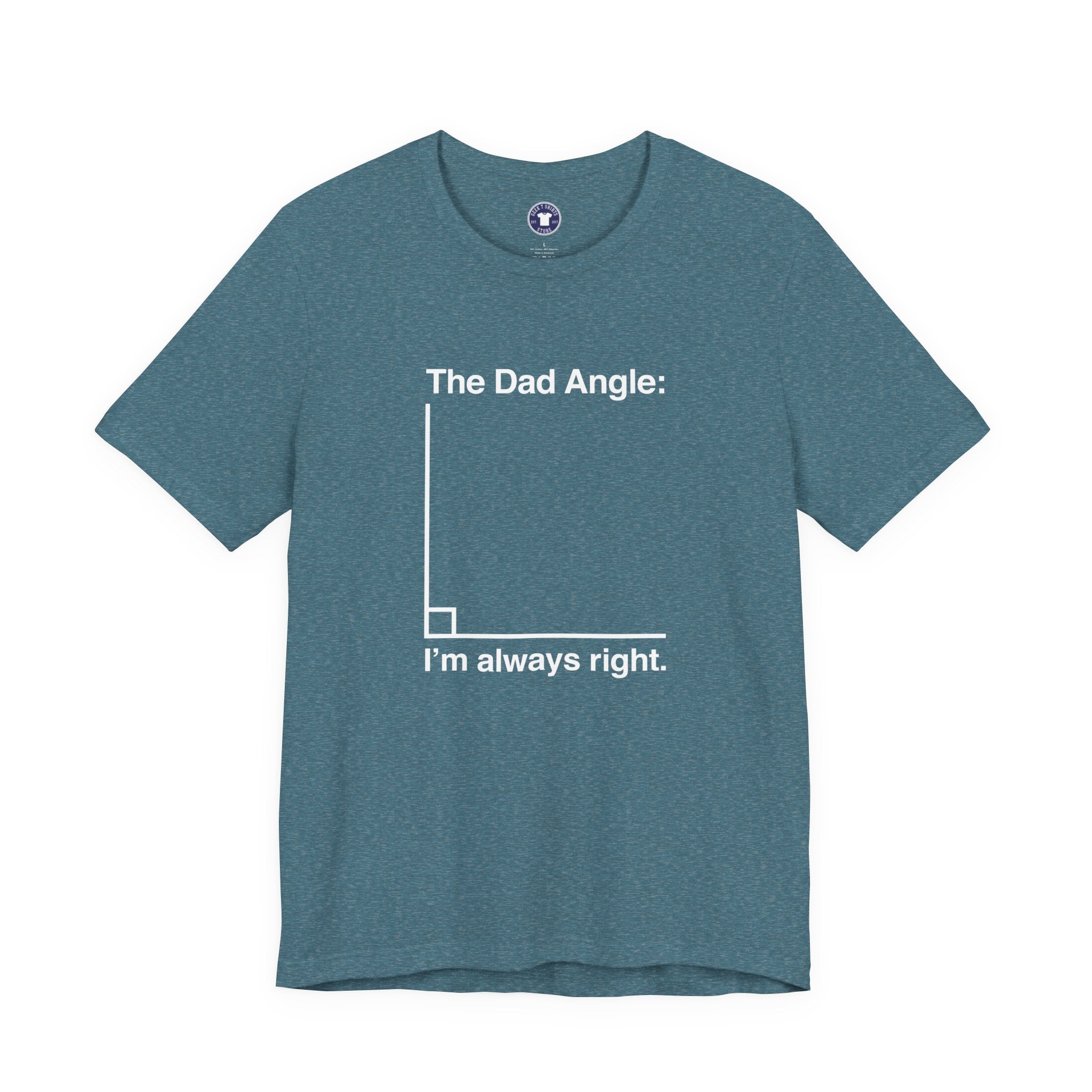 The Dad Angle Math Shirt - Geeky Father's Day Shirt - Premium Unisex Crewneck T-Shirt