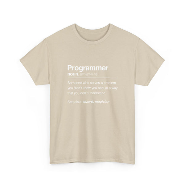 Programmer Noun Coding T-Shirt - Nerd Shirt - It Shirt - Regular Unisex Crewneck T-Shirt